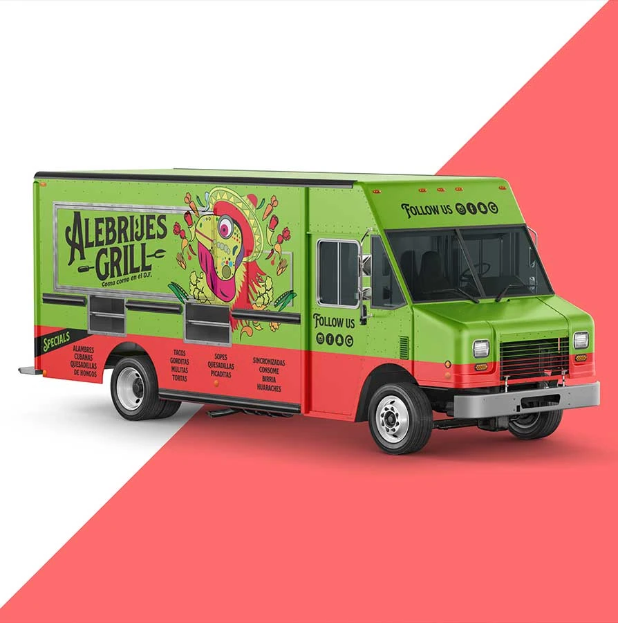 Alebrijes Grill: Food truck graphics